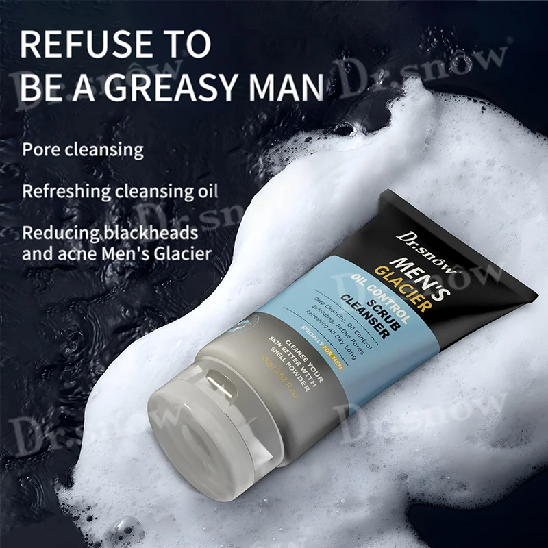 Low Price Men Facial Cleanser Vegan Rich In Vitamins Soft Mild Deep Cleaning Oil Control Smooth Glowing Exfoliating Face Wash