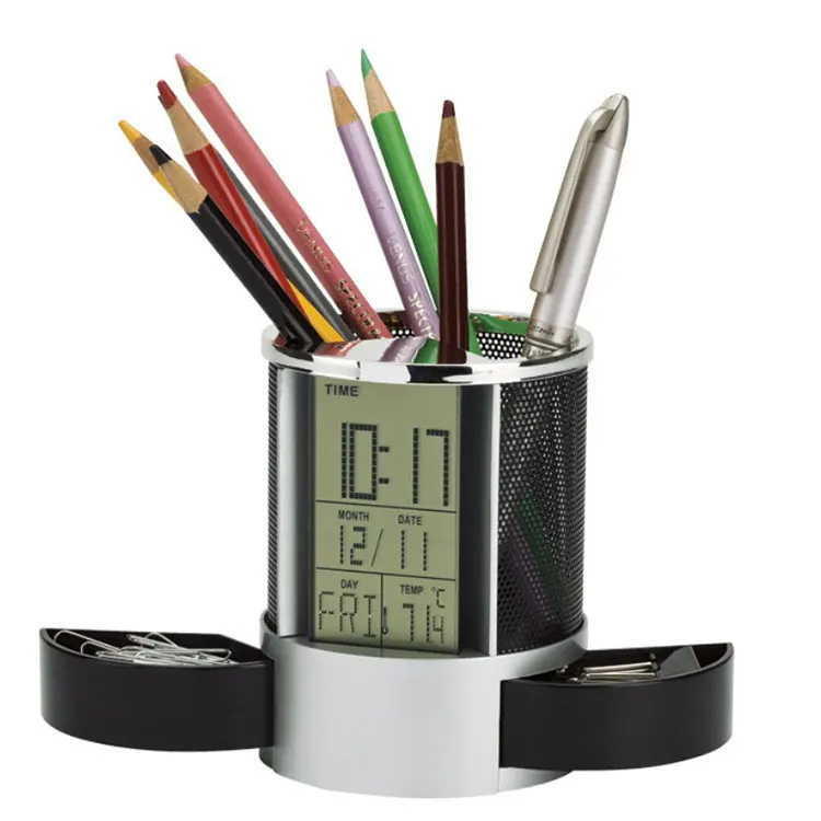 
Многофункциональный Настольный будильник с цифровым календарем и термометром 