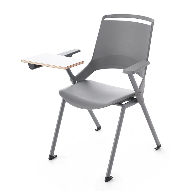 Custom Logo Office School Plastic Training Chair With Writing Pad