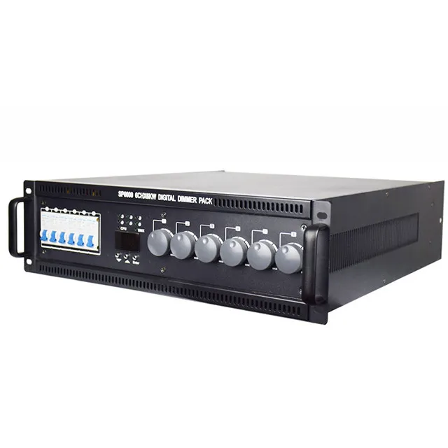 Guangzhou Factory digital dimmer switch stage6 Silicon box  channels 6 *6 kw  Digital Dimmer Pack  for stage light equipment