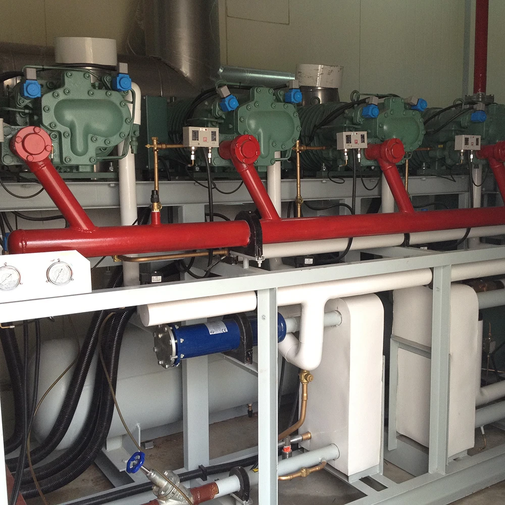 High Reliability Semi-seal Compound Two-stage Screw Freon Refrigeration Compressor Unit Series for cold room