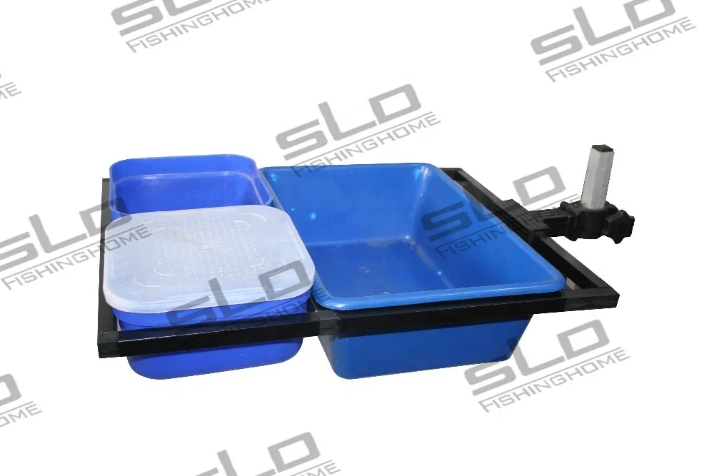 plastic side tray  for 4 pcs bait boxes  with slide holder for Fishing Seat box accessories