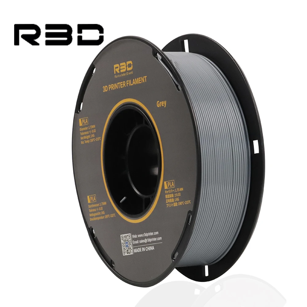 R3D 1.75mm 1kg PLA Filament OEM ODM Multi Colors High Quality 3D Printer Filament