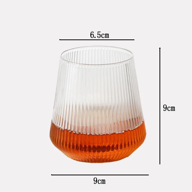 14Oz Disposable & Reusable Unique Vintage Stemless Plastic Ribbed Drinking Wine Glasses for Champagne Dessert Catering Weddings