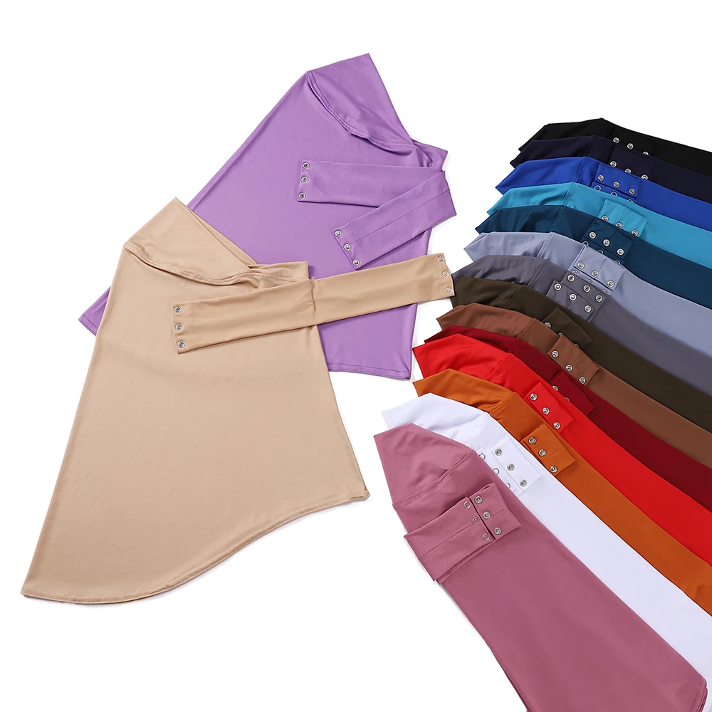 Ready to Wear Snap Fastener Instant Hijab for Muslim Women Full Cover Head Wraps Scarf Islam Turban Caps Turbante Mujer