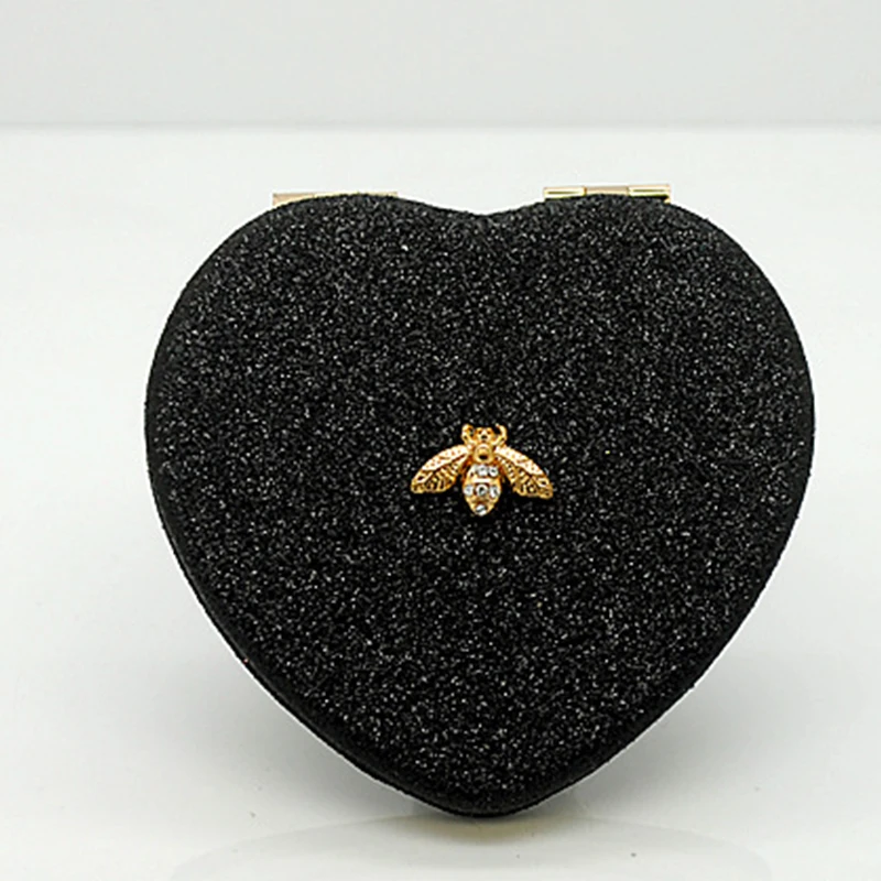 Small bee mini makeup mirror pocket mirror portable double-sided folding mirror