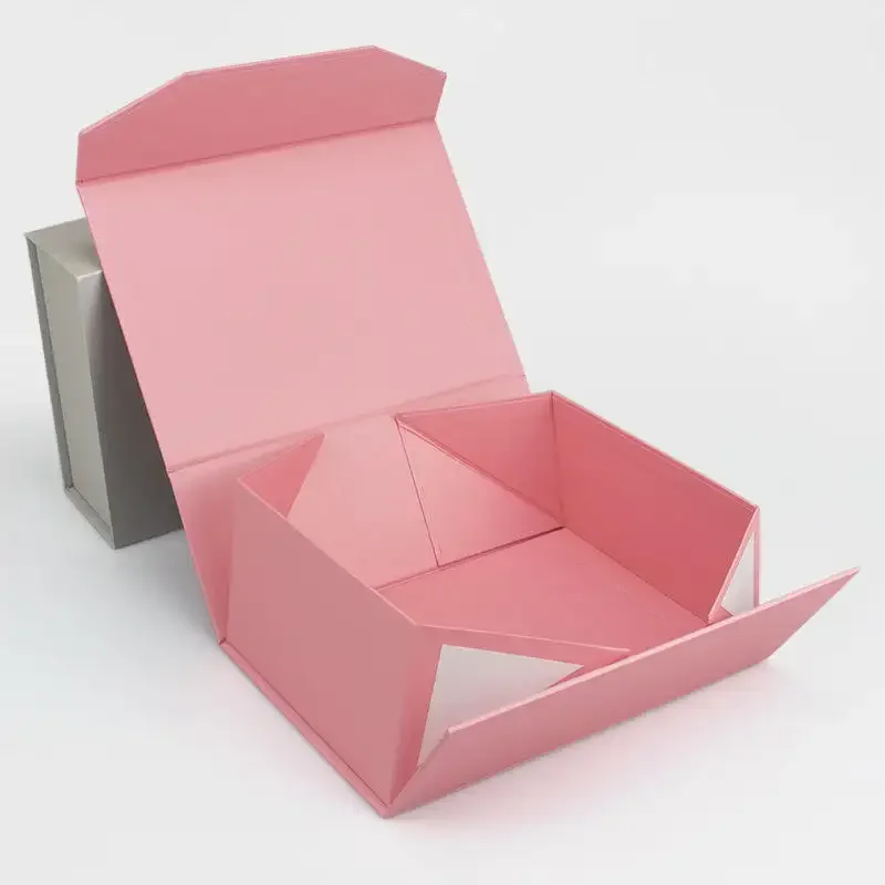 Nicro Customized Service Foldable Gift Cardboard Paper Flat Folding Packaging Collapsible Magnetic Gift Box