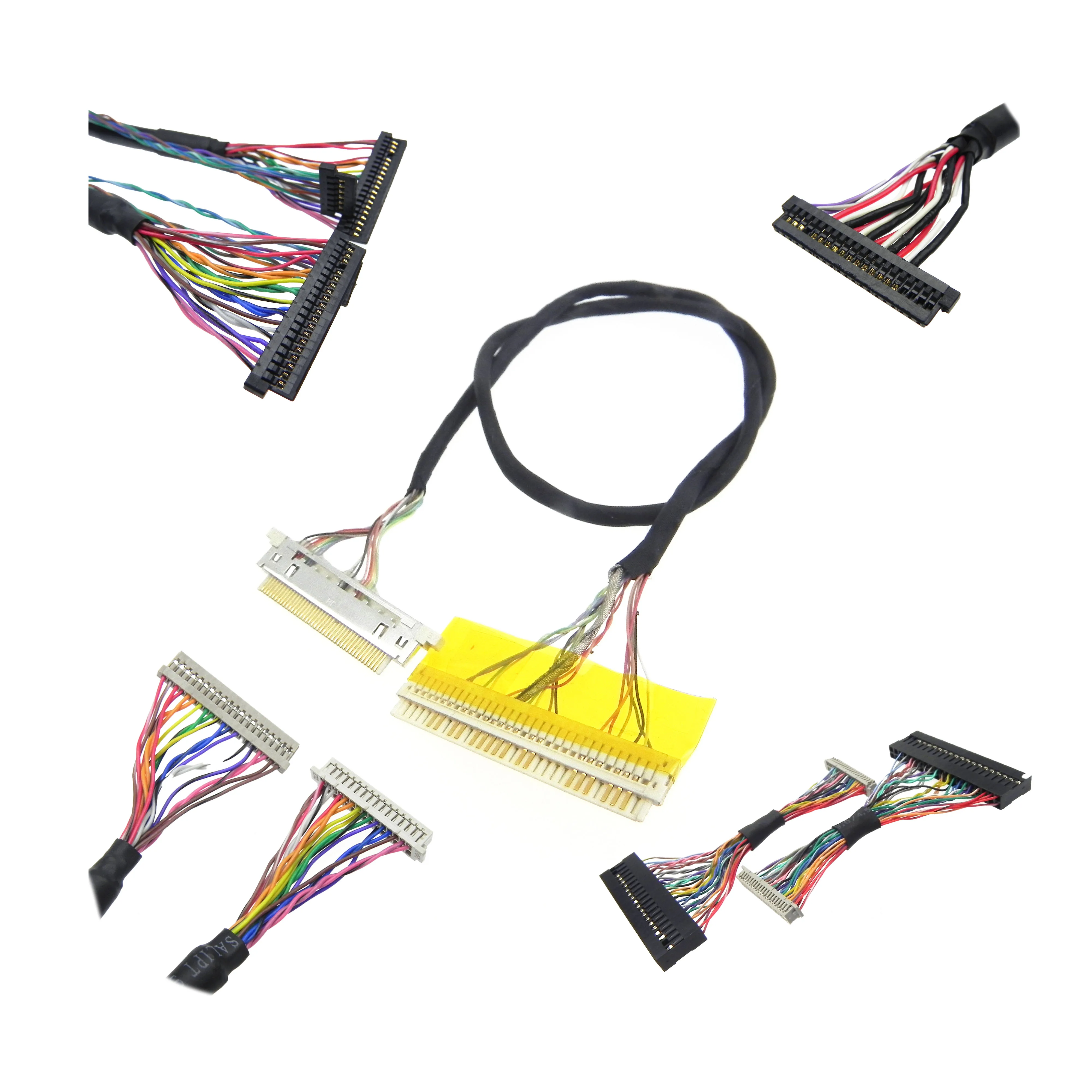 High Quality 20 PIN 30 PIN 40 PIN LCD TV LED LVDS Cable Connector Cable Assembly