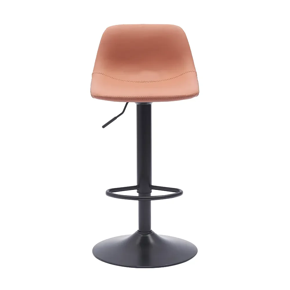 New Orange Color Height Adjustable Kitchen Bar Chair Seat Swivel Bar Stool