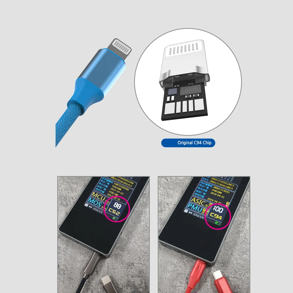 Fabric Braided Best Mfi Cables C94 Type C Cable For Iphone 10 Foot Cable For Lightning