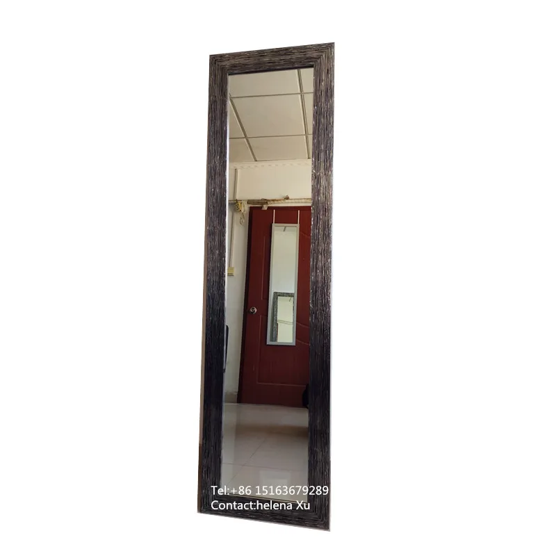 Brushed Nickel PS plastic frame full body over door mirror 40*150 30*120 cm Hanging wall mirror