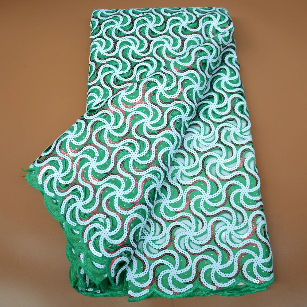 High Quality French Organza Embroidery Lace Fabric Bridal Wedding Dress Beauty Sequins Organza Sewing New Style