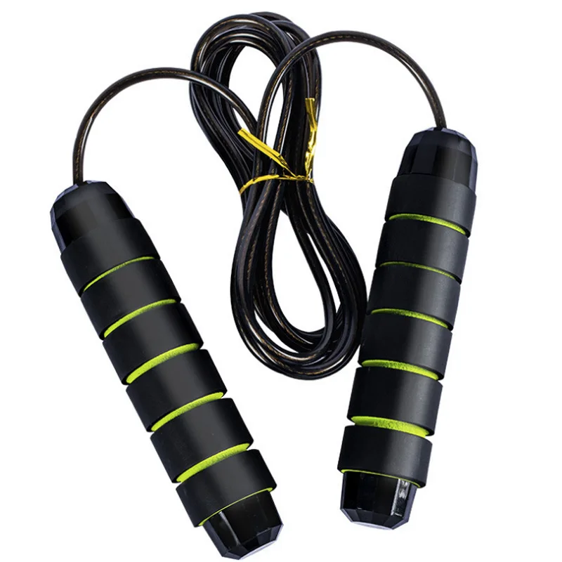 Custom Exercise Gym Workout Training Fitness Heavy Steel Cable Wire Bearing Weighted Skipping Rope