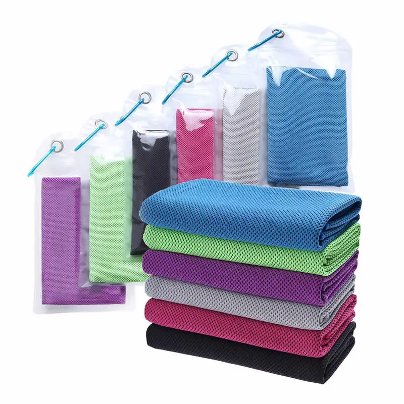 quick dry cooling ice towel sports cool cold feeling customized towel with PVC package