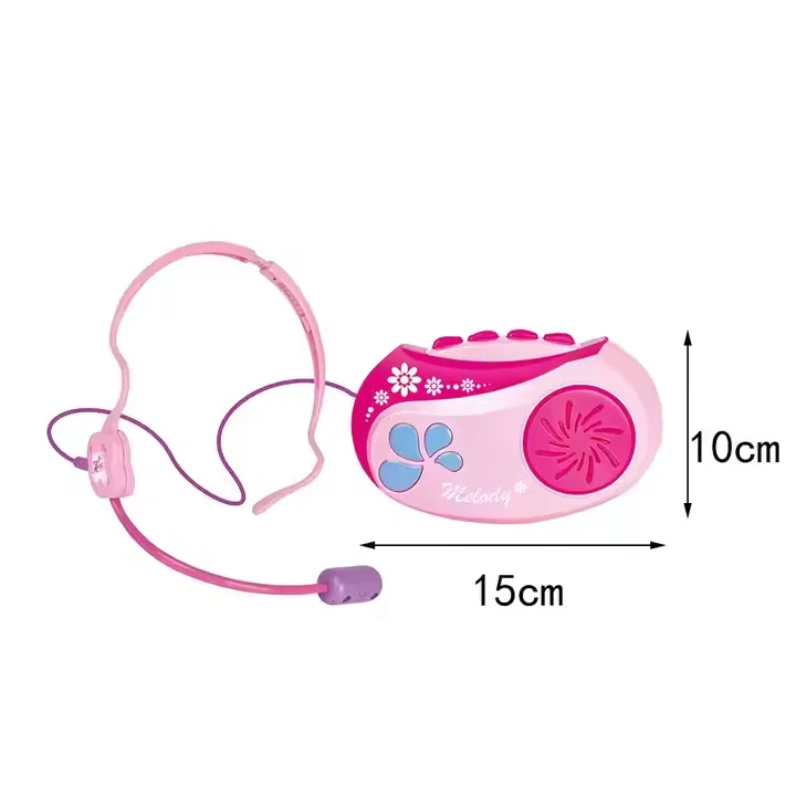 New design ABS material pink music player with headset microphone.