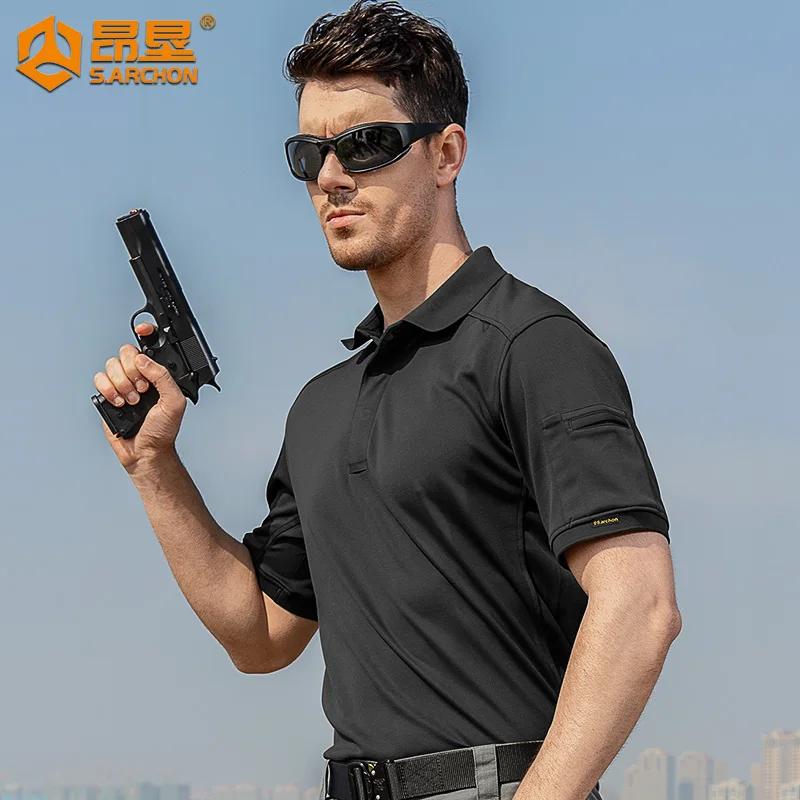 S-ARCHON Commander Multifunctional Tactical Outdoor Quick-drying POLO light fashion Short Sleeve T-shirt customized