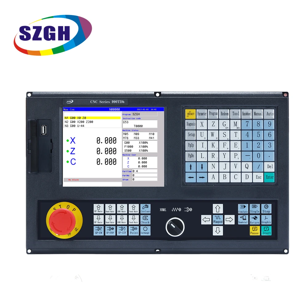 SZGH high quality cnc controller 3 axis mach3 cnc lathe controller  for retrofit lathe machine Support PLC  ATC
