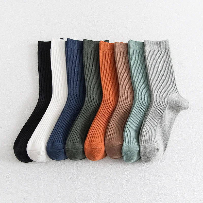 Cotton home socks warm comfy white orange colorful thick cotton good quality socks