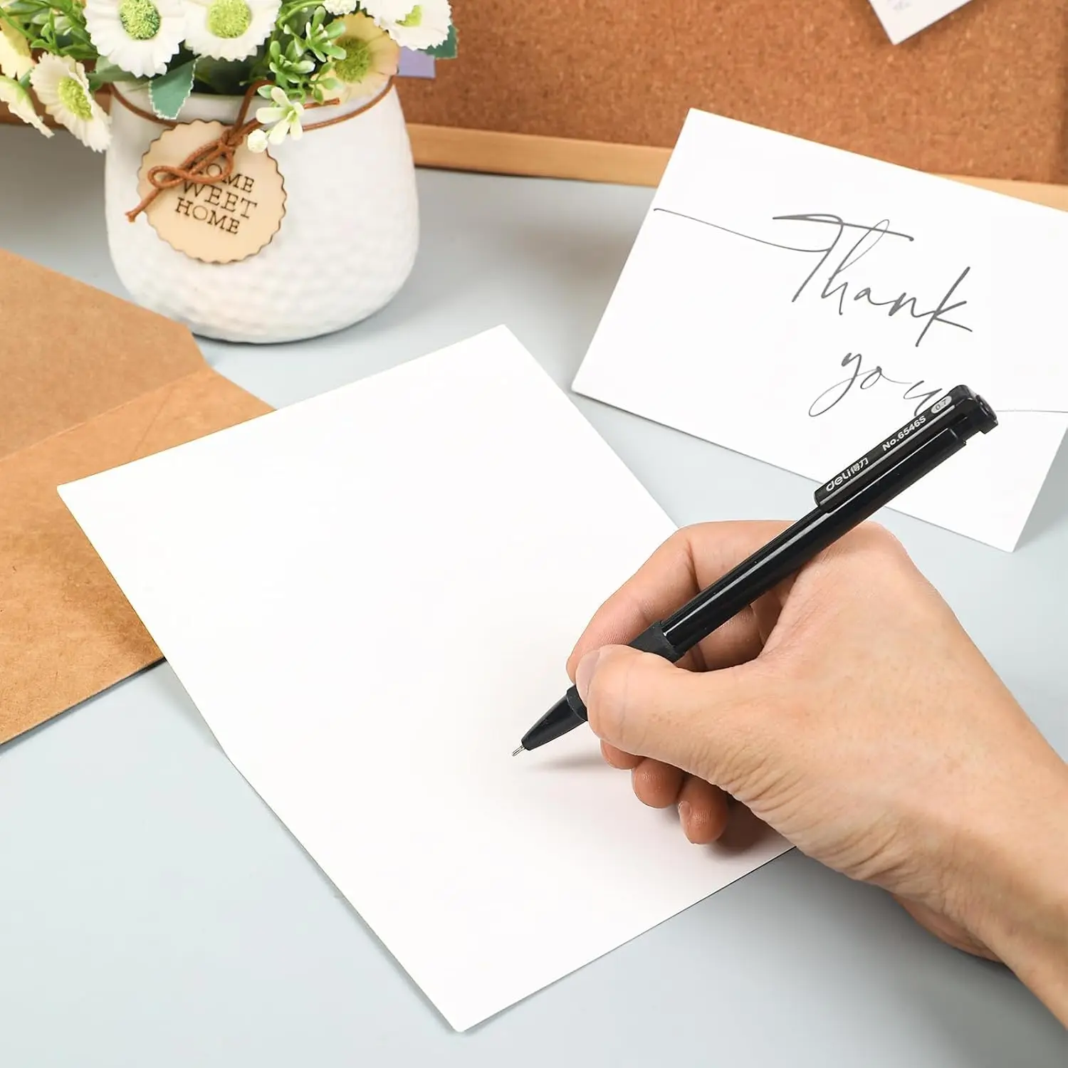 Hot sales Thank You Cards with Kraft Envelopes with Stickers  Minimalistic Design Bulk Gift Card Logo Print