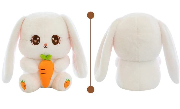 Wholesale Soft Stuffed Animal Carrot With Rabbit Plush Pillow Cute Custom Plush Rabbit Toy