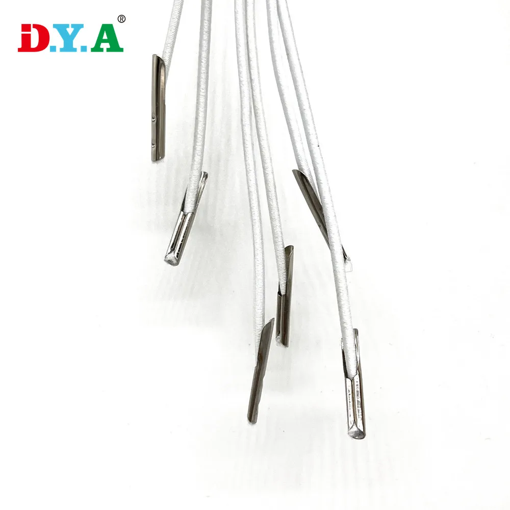 Customize White Barbed Elastic Cord  Strings With Metal Barbs for Notebooks