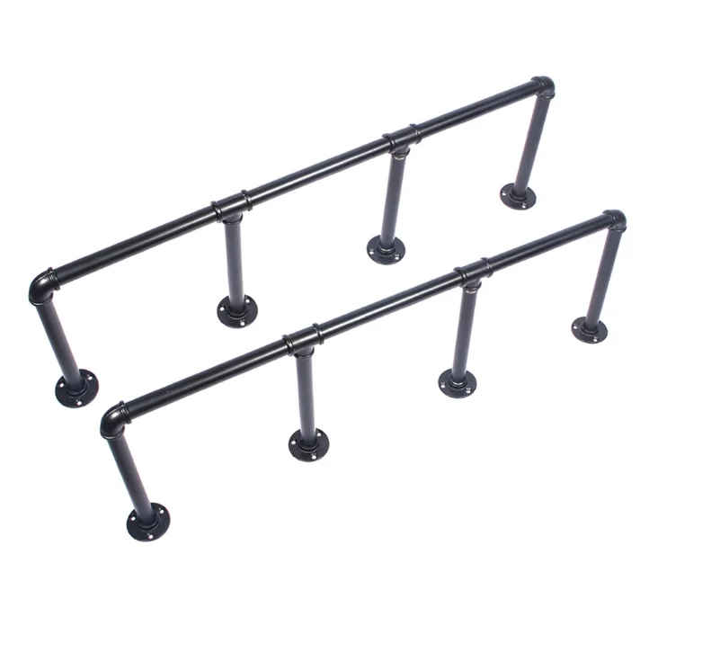 Vintage style iron wall mount durable  pipe book shelves