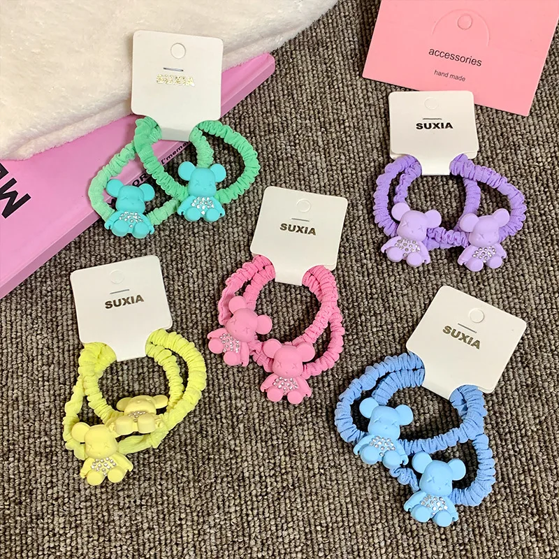 wholesale Bear Hair Ties Girls Hair Bands oem Hair Ties For Girls Fashion Accessories