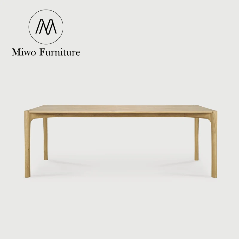 Luxury Modern Japanese Stylist Oak Solid Wood Classic 4 6 8 Seater Home Furniture Rectangle Dining Table and Chair Wholesale