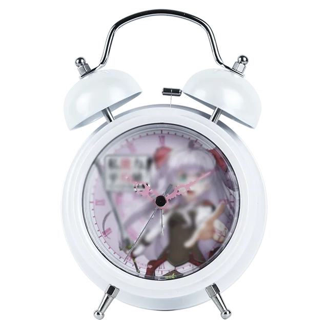 iMSH TB12003 Quartz analog clocks metal twin bell alarm clock wecker despertador desktop bedside bell custom alarm clock
