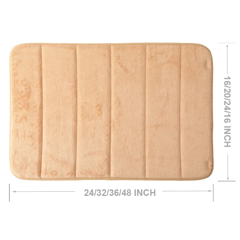 
Soft Memory Foam Bath Mat Bathroom Slow Rebound Water Absorbent Bath Mat Set 