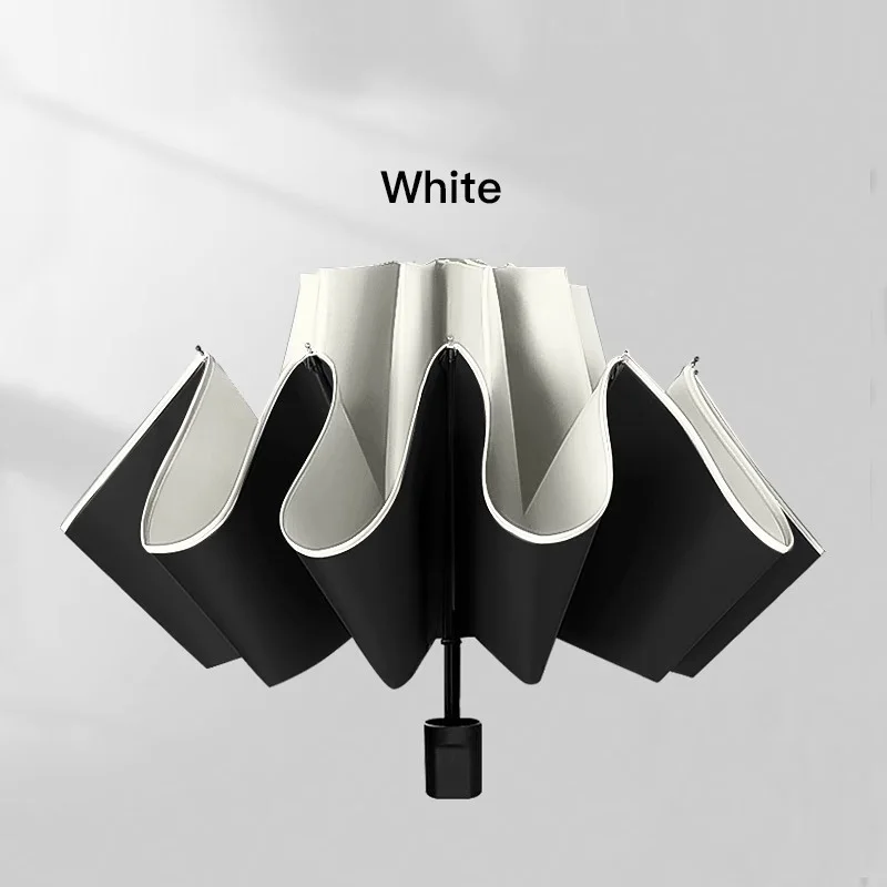 Lightweight Classical 3-Folding Business Umbrella Pongee Material Semi-Automatic Control for Adults and Business Gifts