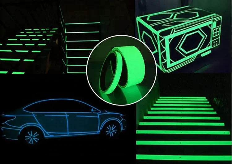 good quality colors luminous adhesive tape photoluminescent adhesive tape glow in the dark bicycle tape