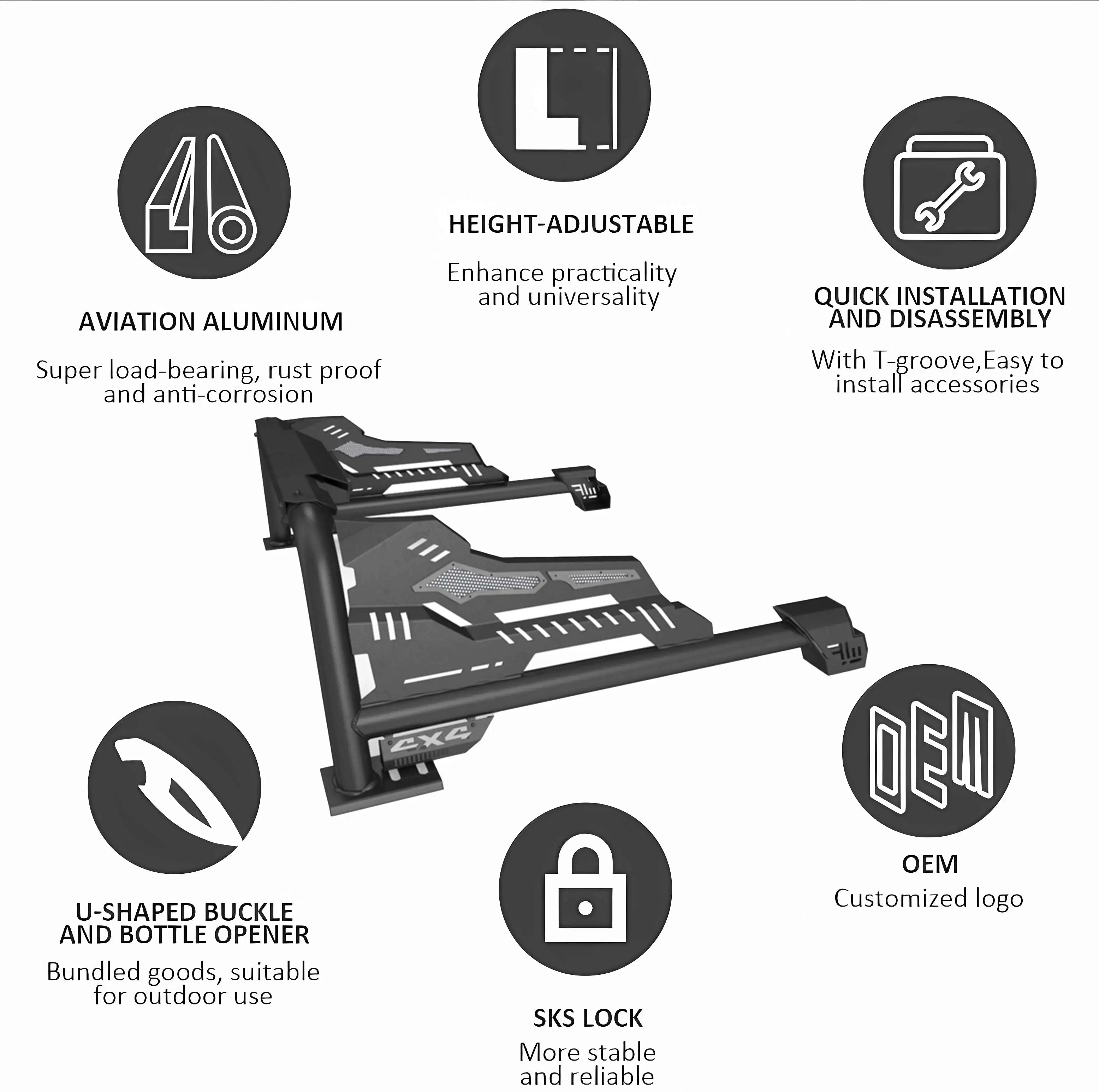 GRANDTEC Hot Sale 4x4 Universal Steel Roll Bar Pickup Protection Fram For Ranger Hilux Revo Vigo Navara 2024 Ford Ranger Raptor