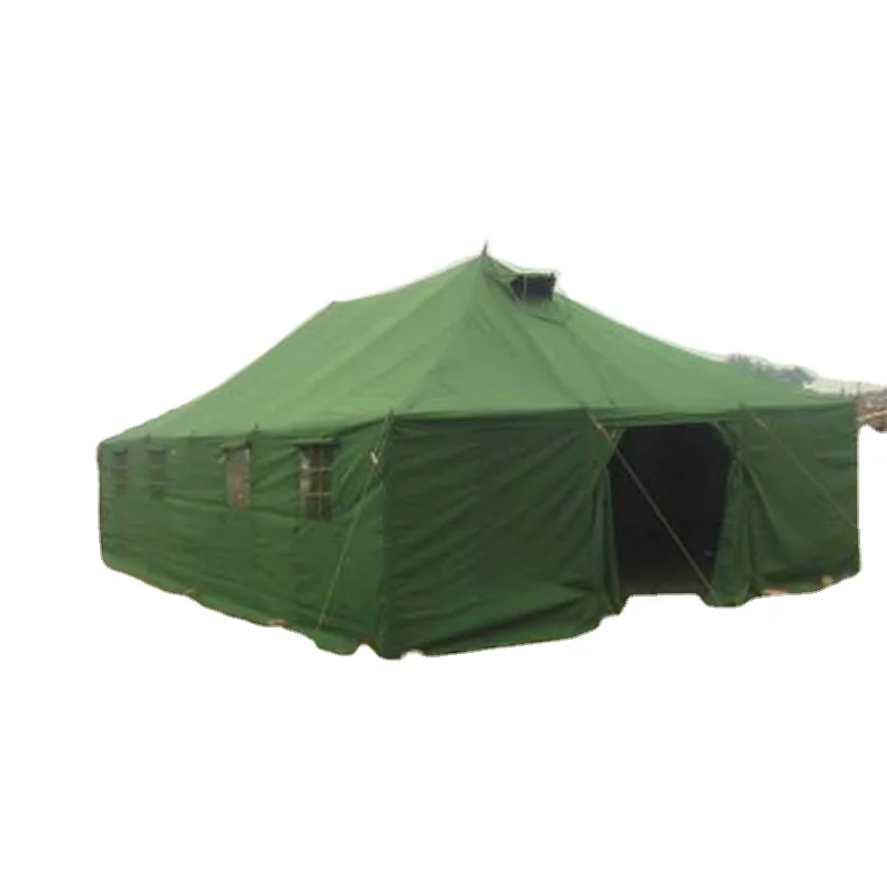Aosener 20 people grass green pole tent emergency shelter tent multifunction anti-rot tent for Africa