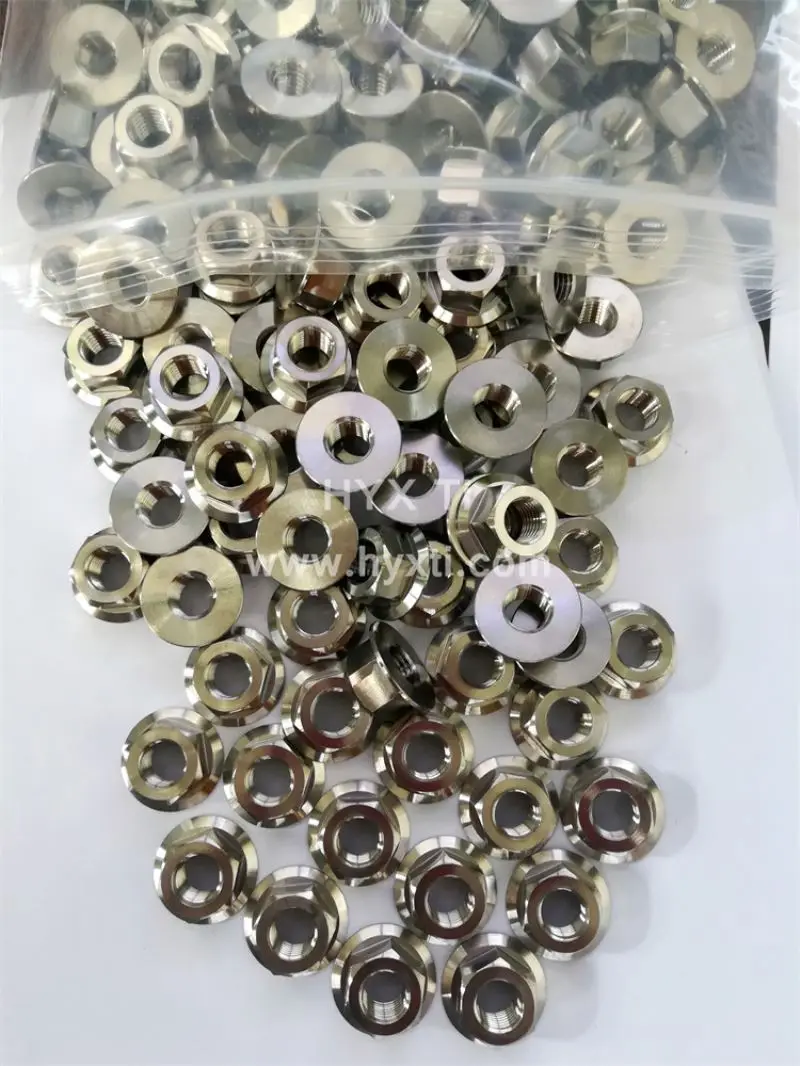 China Wholesale M2-M64 Size Metric Hex Titanium Flange Lug Nut