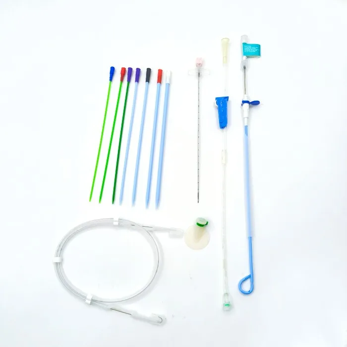 Manufacture direct supply pediatric medical care first aid room use PCN urology medic kit   pigtail drainage catheter kit