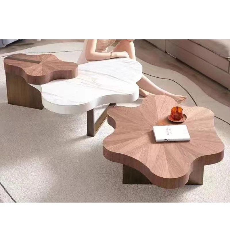 YuanChang fashionable marble tabletop coffee tables furniture living room antique cloud shaped coffee table