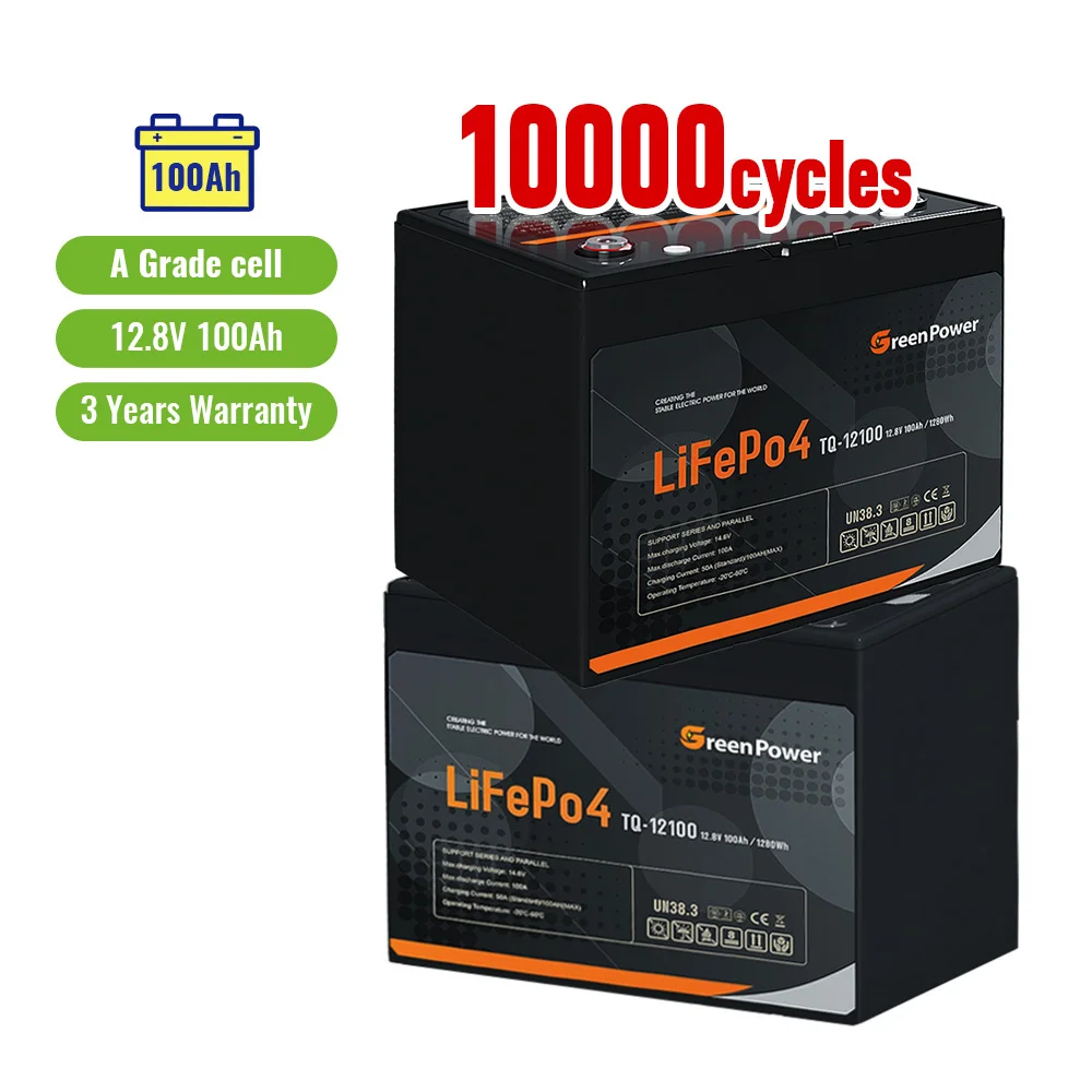 Greenpower водонепроницаемый Lifepo4 12 В 24 200ah литиевая батарея 100ah lifepo4 высоковольтный штабелированный аккумулятор 1kwh 2kwh 3kwh