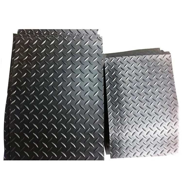 Anti-Slip Green Insulated Willow Leaf Rubber plate Sheet Mat floor  roll