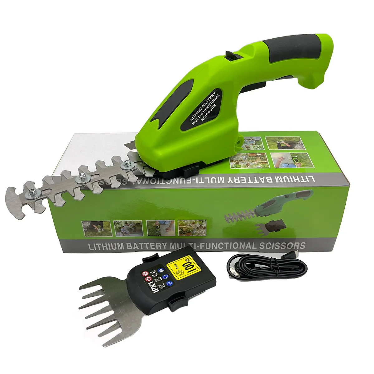 China chargeable 2 in 1 cordless hedge trimmer garden power tools trimming grass trimmer battery pruner Cordless hedge shear