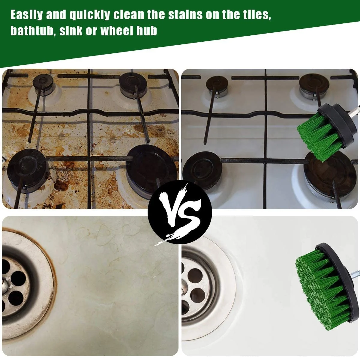 Scrub Pads Power Scrubber Kit Car Detailing Car Brush Tool Electric Cleaning Drilling Brush