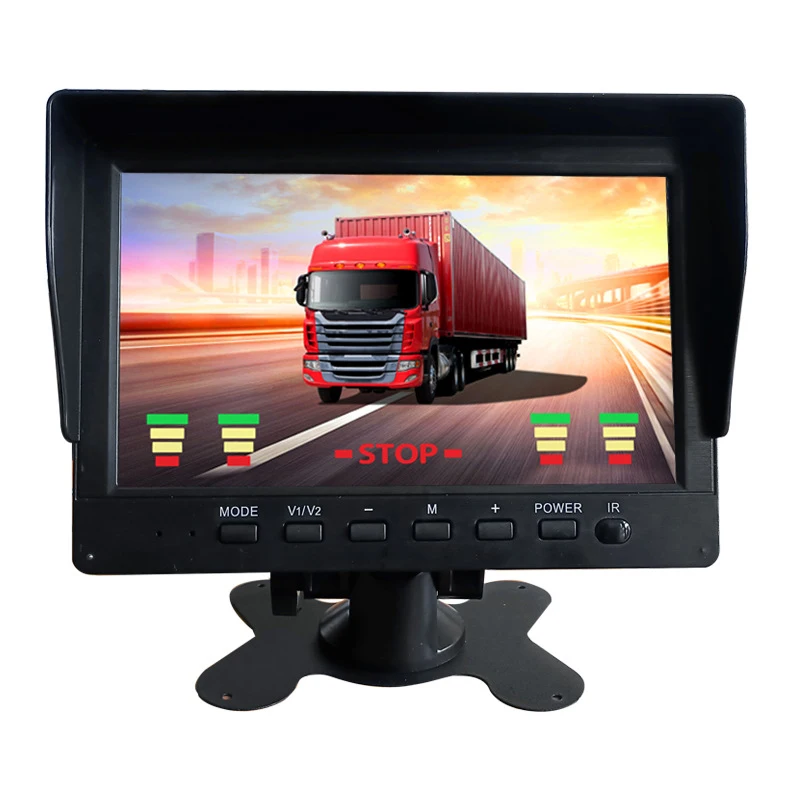 AHD Recording DVR 7 Inch Car Monitor with 1920*1080P Vehicle Rear View Camera for Truck Bus Support SD Card