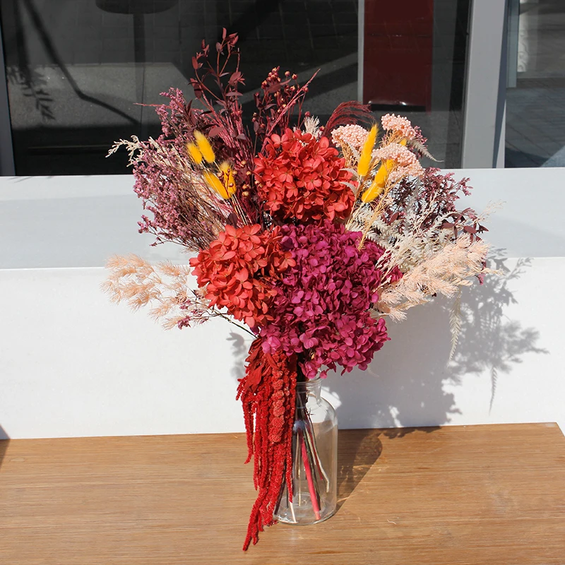 Best Natural bouquet flower wedding dried flowers bouquet preserved  wholesalers  flower teddy bouquets Gifts for Events