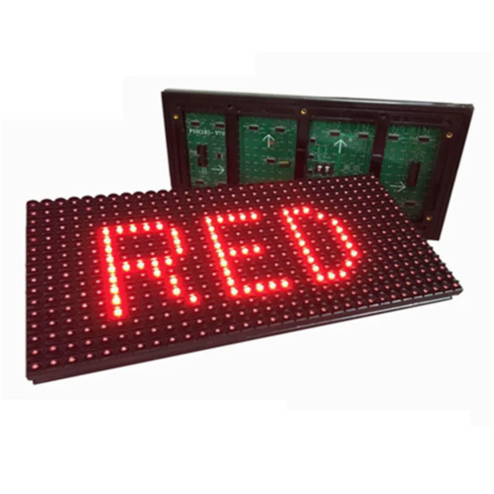 Hongwei outdoor P10 single red color led panel green yellow blue white color traffic sign advertising led board digital displays