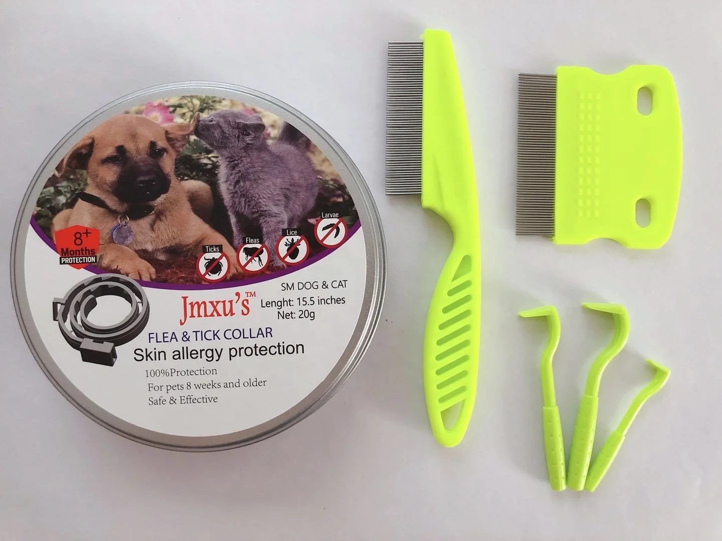 8 months protection waterproof  thermostable odorless allergy free Flea and tick collars for dogs and cats