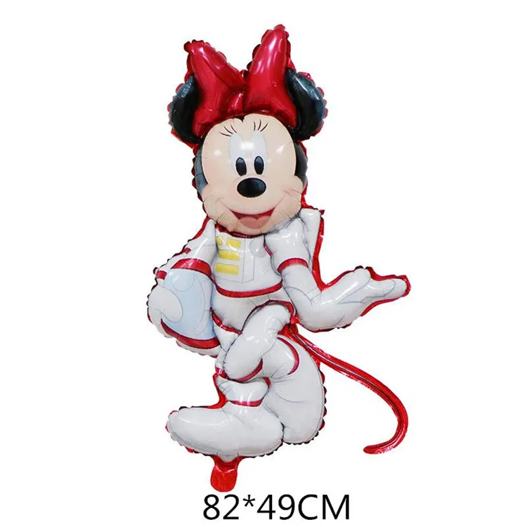 New Cartoon Astronaut Mickey Mouse Aluminum Foil Balloon Giant Shape Minnie Mouse Balloon Birthday Gift Party Decorations