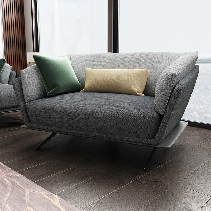 Italian Elegant Stylish Modern Luxury Home Living Room L Shaped Settee Couch Set Fabrics Bouncy Sofa