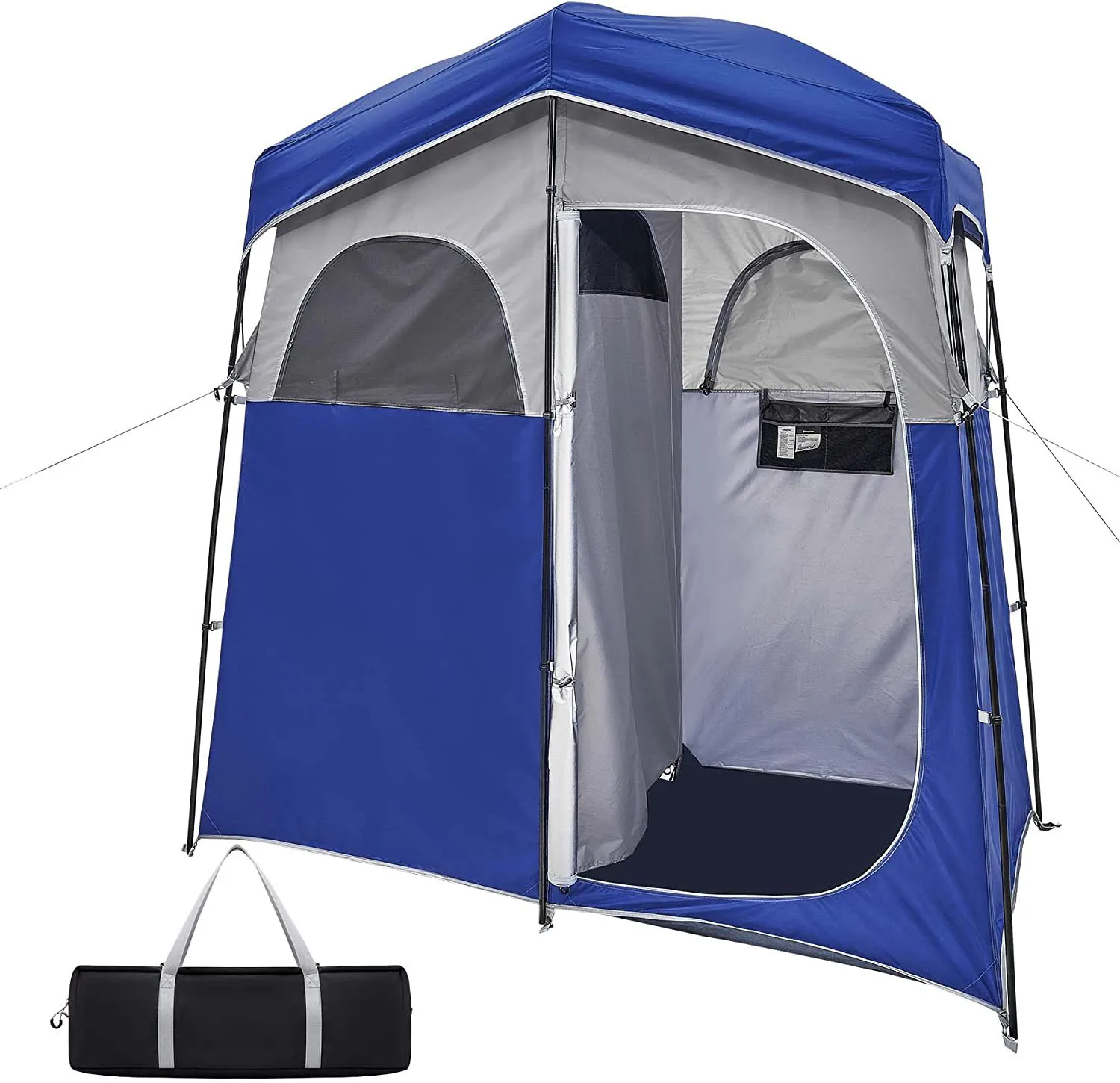 Outdoor Camping Waterproof Folding shower tent double dressing changing room privacy shelter tent 1-2 person shower tent