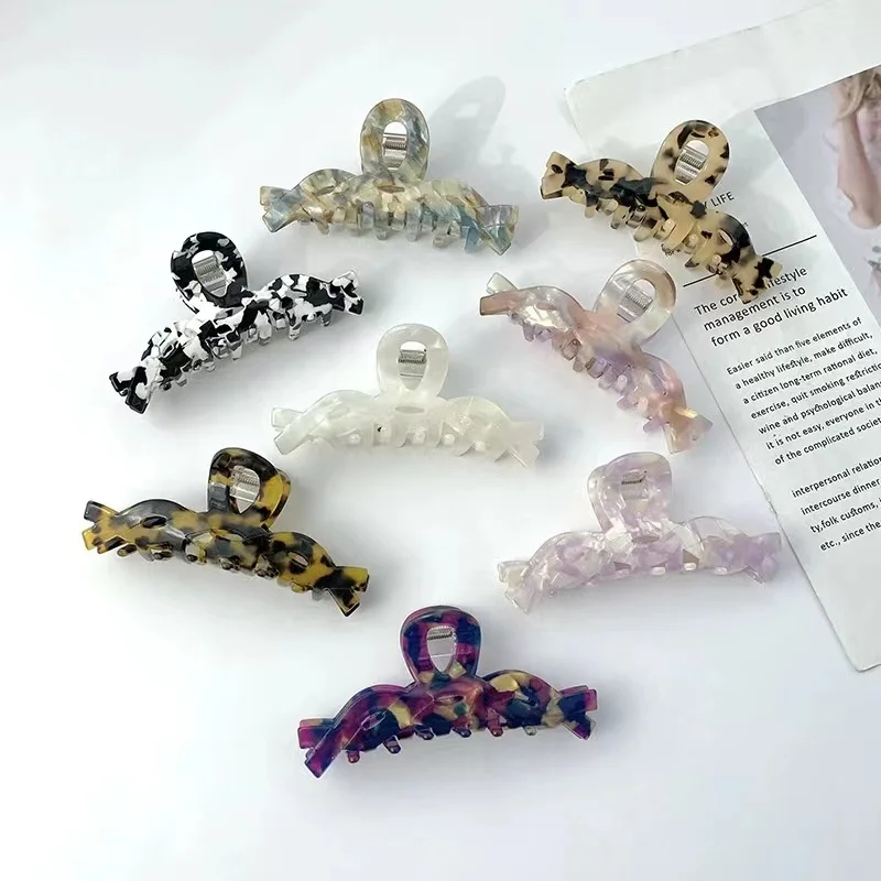 YIYI Korean style 10.2cm slender geometric hair claw clip simple fashion acetate hair clip wholesale price