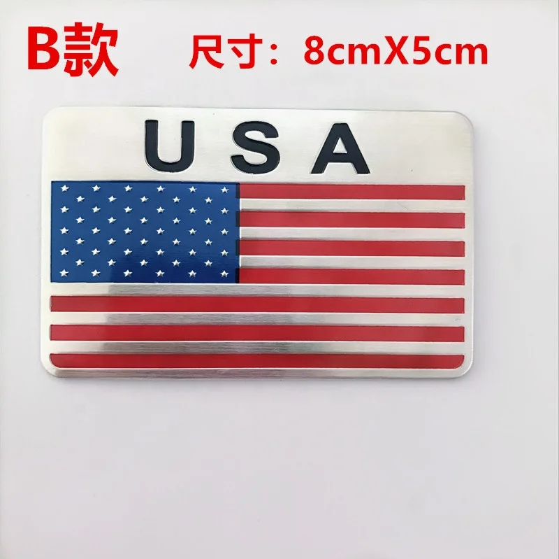 JDMotorsport88 3D Aluminum Car USA  Flag Shield Grille Emblem Decal Badge Sticker